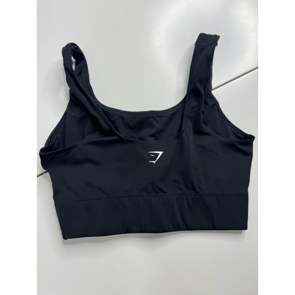 Gymshark Black Square Neck Sports Bra Women's Small Low Impact